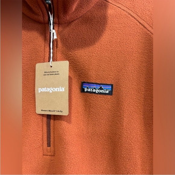 Patagonia Women's Size S Small Micro D 1/4 Zip Fleece Pullover Jacket Red NWT - Picture 5 of 10